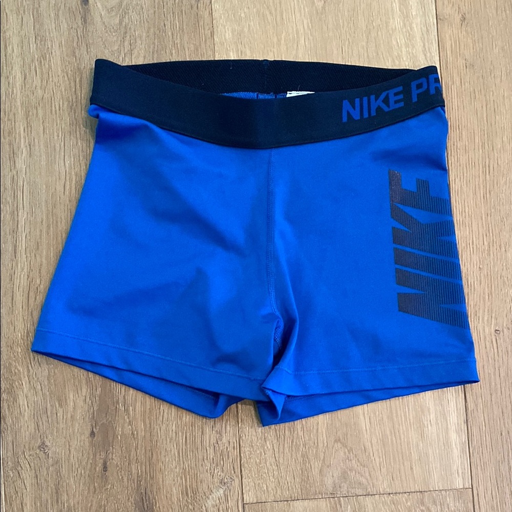Nike Pro Blue Dri-fit Athletic Shorts